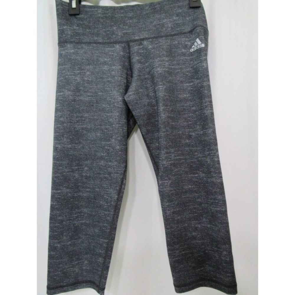Adidas Climalite Women's Yoga Capri Pants Sz M Gray Gym Running Jogging